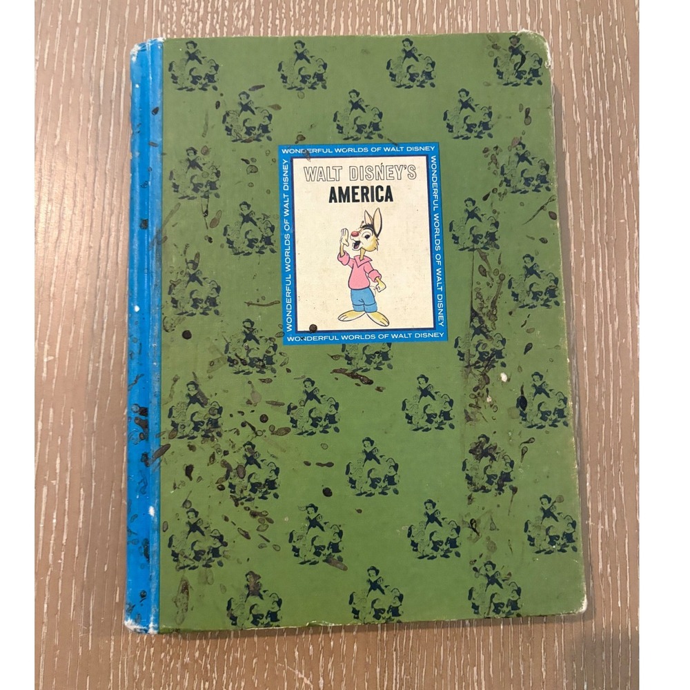 Vintage Walt Disney's America Wonderful Worlds of Walt Disney Hardcover Book